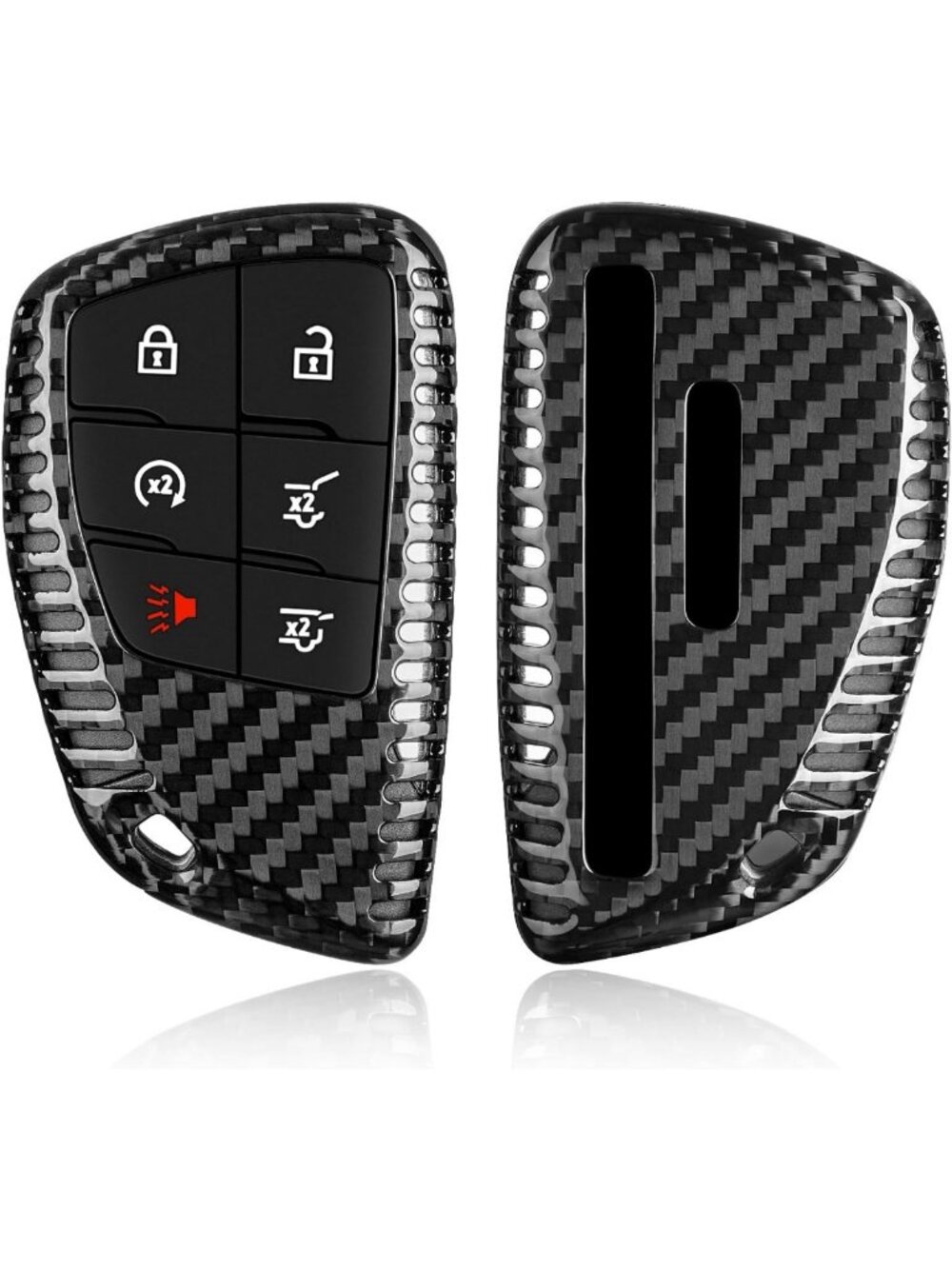Real Carbon Fiber Key Fob Cover for GMC Hummer EV & SUV, Keychain Protector